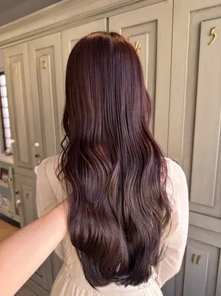 ロング カラー 🫧ブリーチなし 透明感カラーゆん🫧のヘアスタイル