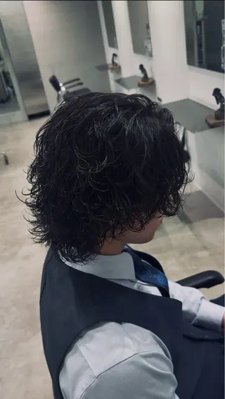 ショート パーマ fifth天神パーマ メンズ特化/虎太郎のヘアスタイル