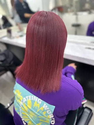 ミディアム カラー プルエクステ/カラー ⭐️KIR̋Aのヘアスタイル