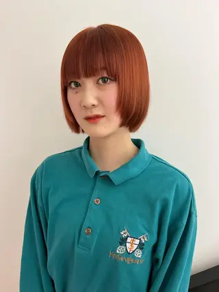 ショート 顔周りカット/透明感 カラー✂️MEIのヘアスタイル