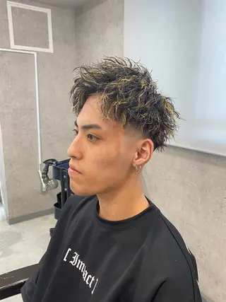 ショート カラー パーマ 🐉『メンズ美容師』 吉田龍星🐉のヘアスタイル