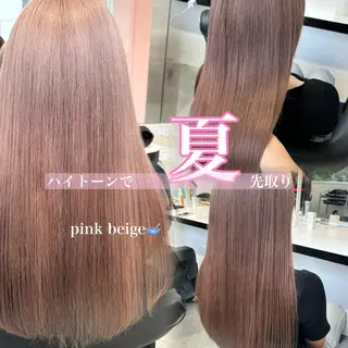 ロング 艶髪ハイトーンカラー 渋谷🎀ririkaのヘアスタイル