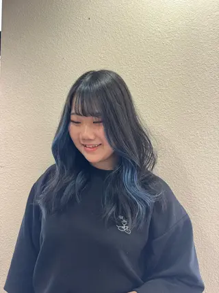 ロング カラー カーリーパーマ/ 透明ｶﾗｰ/MIKUのヘアスタイル