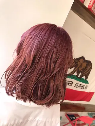 ミディアム カラー ヘアアレンジ ❤️カラー得意 🧡松浦睦樹❤️のヘアスタイル