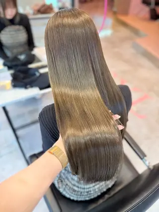 ロング 上品うるツヤ韓国ヘア 🤍Hana/川崎のヘアスタイル