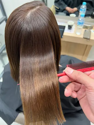 セミロング 艶髪/韓国レイヤー イノウエヒロキのヘアスタイル