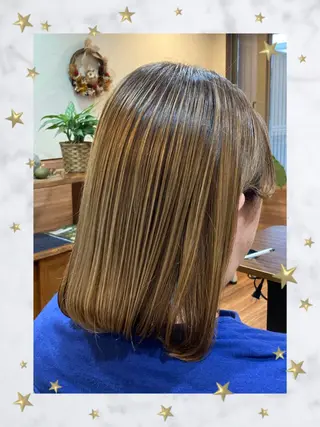 ミディアム Annon プライベートサロンのヘアスタイル