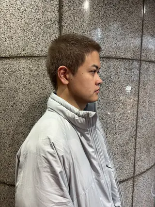 カラー メンズ スパイキーパーマ 柏NO1 藤本葉のヘアスタイル