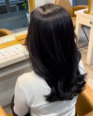 セミロング カラー yui🥀/ボブ /ブリーチなしカラーのヘアスタイル