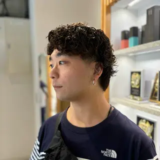 ミディアム パーマ メンズ メンズ＆パーマ特化 takumiのヘアスタイル