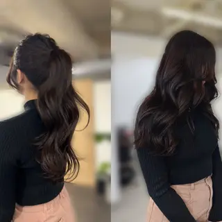 ロング カラー ヘアアレンジ 平川 沙季のヘアスタイル
