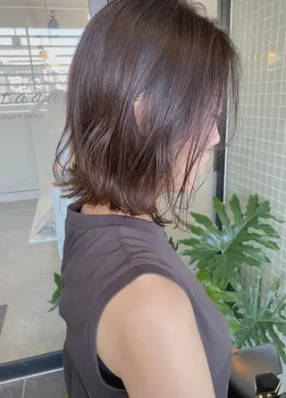 ミディアム カラー パーマ ヘアアレンジ キッズ ネイル マツエク・マツパ umu.［韓国ヘア /ダウンパーマ］のヘアスタイル