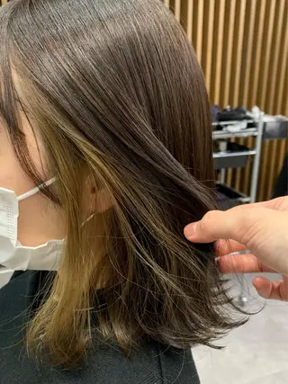 ミディアム カラー ヘアアレンジ SALOWIN Frente店所属・個室で似合わせ好印象 🧡外山弥千代のヘアスタイル