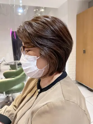 ショート まとまる美髪矯正 ×レイヤーカットのヘアスタイル