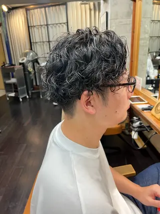 ショート パーマ メンズ 土田かほ/本日🈳 透明感カラー🍃のヘアスタイル