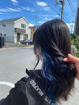 セミロング カラー 🪼高評価🪼 💎柴崎の藤咲💎のヘアスタイル