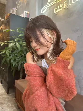 ミディアム 廣瀬双葉 トップスタイリストのヘアスタイル