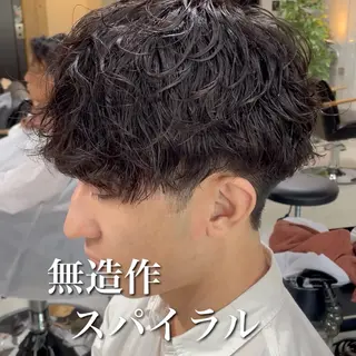 ショート パーマ メンズ 心斎橋メンズパーマ/ シャドウ/山下拓実のヘアスタイル