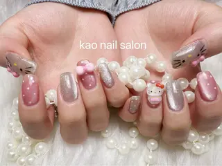 ネイル kao nail マグネット/長さだしのネイルデザイン
