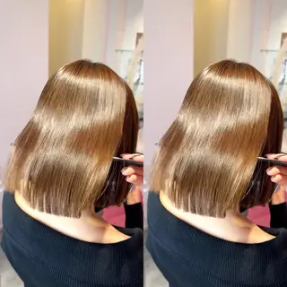 ショート 莉乃/縮毛矯正/髪質 改善/艶カラーのヘアスタイル