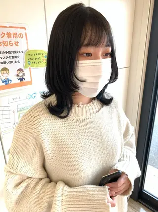 ミディアム カラー 🫧ウルフカット/ 畑中結衣🫧のヘアスタイル