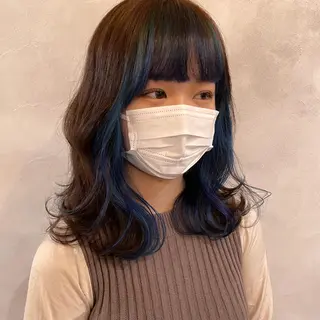 ミディアム カラー GO TODAY SHARE SALON 原宿本店所属・ブリーチ/ハイトーン 艶カラー/ユリナのヘアスタイル