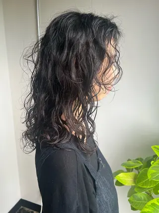 セミロング パーマ sendai mayumiのヘアスタイル