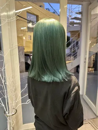 ミディアム カラー ハイトーン×似合わせ 🌱中川慎之介のヘアスタイル