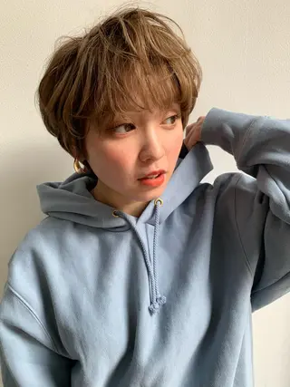 ショート 縮毛/ショート/ ボブ/レイヤー/小原のヘアスタイル