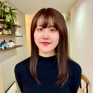 セミロング 髪も心も健康に🤎 /原亜希子のヘアスタイル