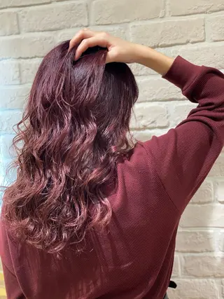 セミロング カラー 全席個室　暖色カラー Zina松園優香🌸のヘアスタイル