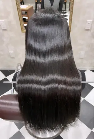 ロング レイヤーカット 縮毛矯正◽️河野泰貴のヘアスタイル