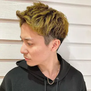 ショート カラー メンズ 【暗髪改善】 ×【暖色系】圭真のヘアスタイル