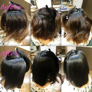 ミディアム パーマ ブリーチ縮毛矯正/ デサキ ショウヘイのヘアスタイル