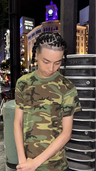 ミディアム ヘアアレンジ メンズ SALOWIN 神宮前５丁目店所属・メンズ/特殊ヘア パーマ🕷️小夏貴也のヘアスタイル