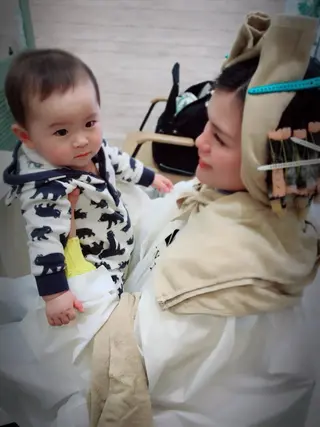 メンズ キッズ 【ﾏﾏを応援📣】託 児ｱﾘ美容室❣️横田のヘアスタイル