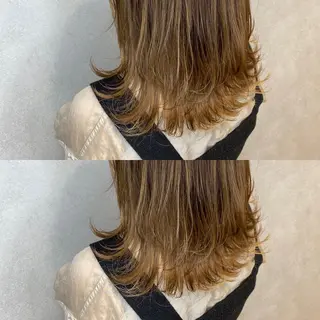 ミディアム カラー パーマ ヘアアレンジ marbles〻 chiharuのヘアスタイル