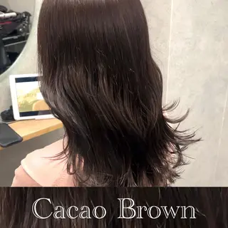 セミロング カラー 透明感カラー特化/ 顔まわり特化/辻部のヘアスタイル