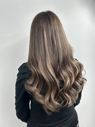 セミロング カラー 下妻 カラーエクステ難波のヘアスタイル