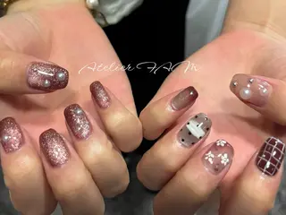 ミディアム nail&eyelashsalon atelier fam上本町店所属・アトリエ FAMのネイルデザイン