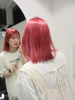 ミディアム カラー ボブ/ハイトーン🪽 堀内志茉🍀のヘアスタイル