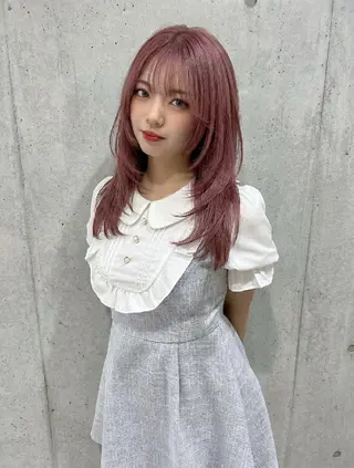 カラー ロング piLLon 心斎橋のヘアスタイル