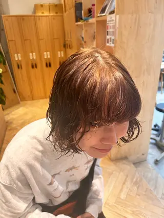 ショート カラー パーマ 透明感/ベージュ /kazui🐈のヘアスタイル