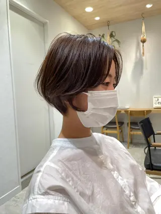 ショート カラー 似合わせ レイヤー須川のヘアスタイル