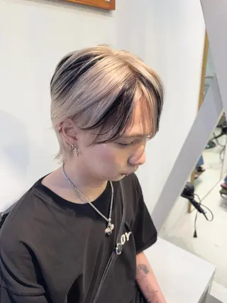 ショート カラー メンズ 透明感カラー/ハイト ーン/メイク/umiのヘアスタイル