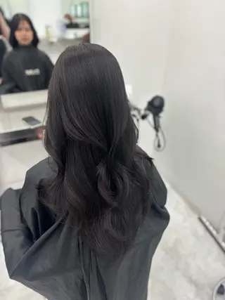 ロング カラー 韓国風暗髪ヘア🤍 🫧MIREIのヘアスタイル