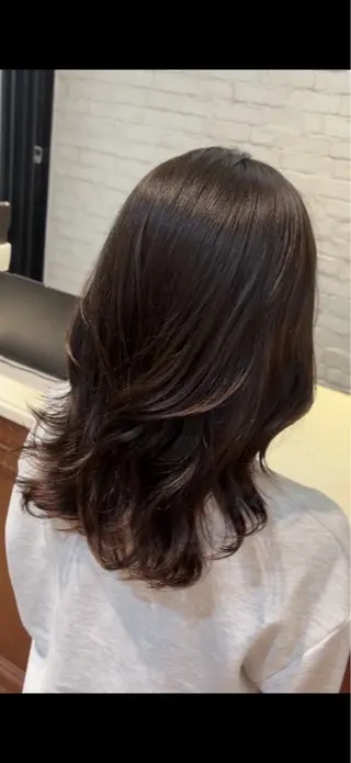 セミロング カラー パーマ BEBE所属・ご新規様限定 透明感カラーKANAのヘアスタイル