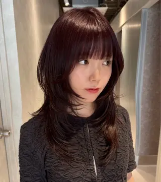 セミロング カラー risako🇰🇷 韓国ヘア/レイヤーのヘアスタイル