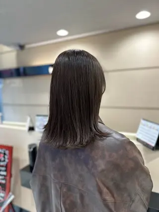 セミロング カラー クロスパーマ/うる艶 カラー/Kurumiのヘアスタイル