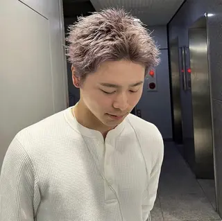 ショート カラー パーマ メンズ 🔥メンズ 特化🔥菊水皐暉🔥のヘアスタイル